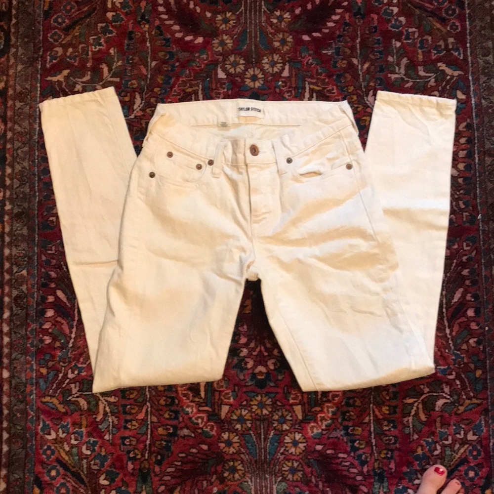 EUC cream colored Taylor Stitch jeans rare!
